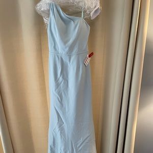 Ieena for Mac Duggal light blue prom dress